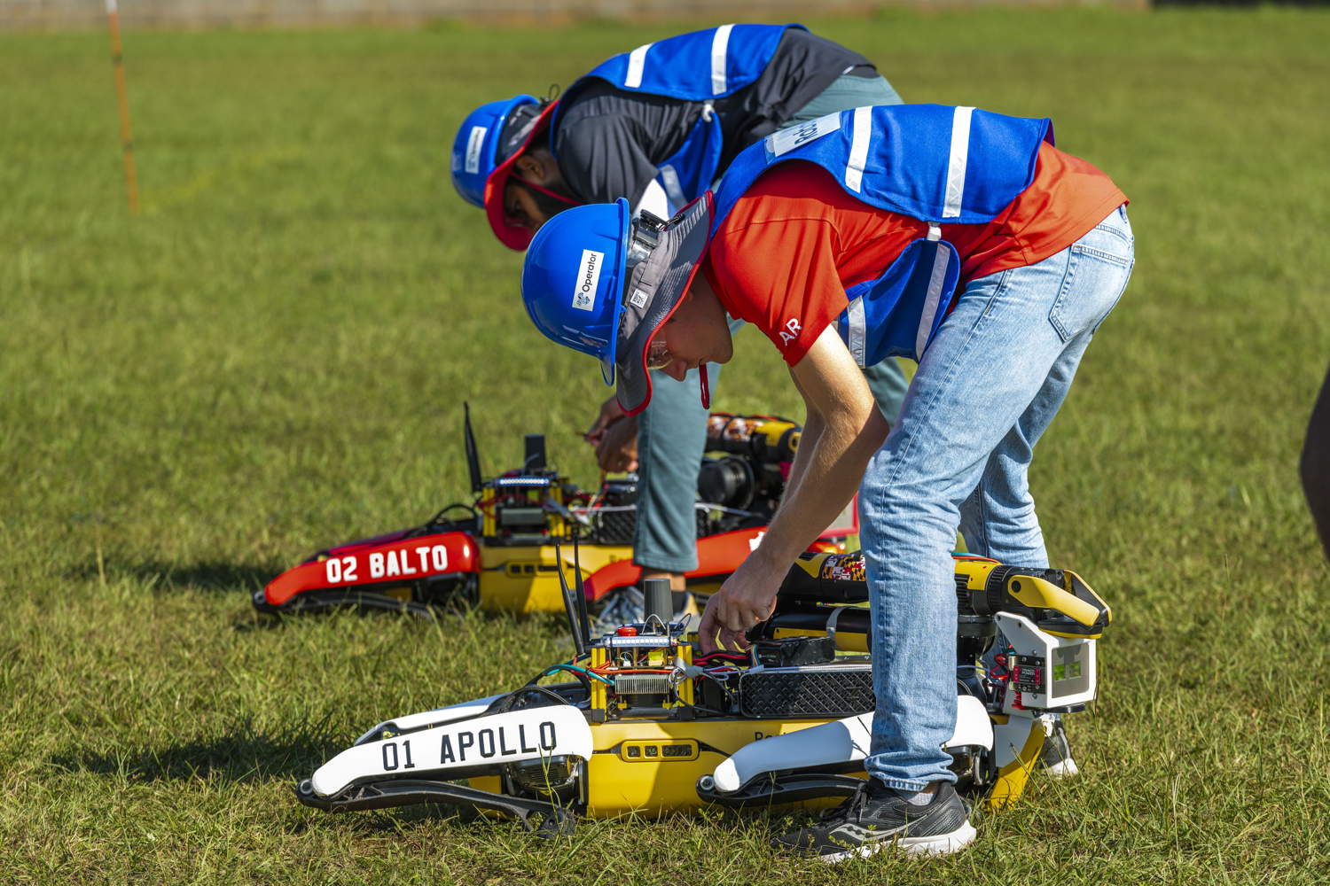 Team RoboScout preparing UGVs