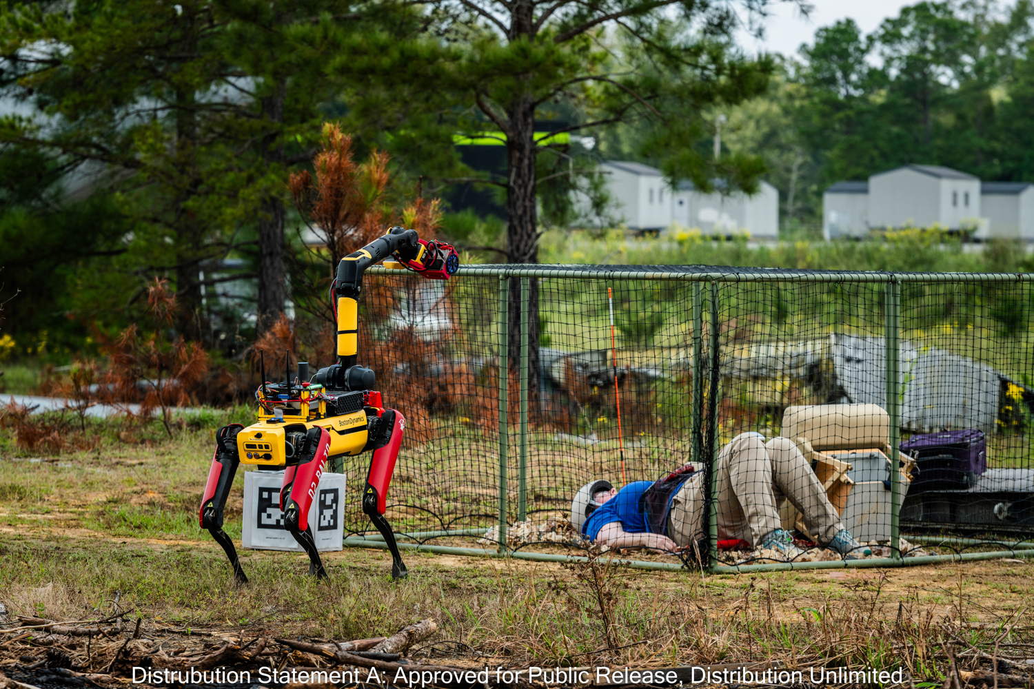 UGV on airplane crash course