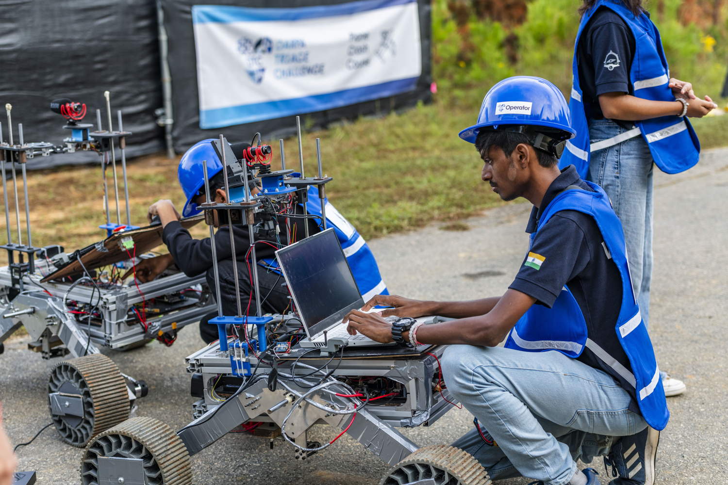 Team UAS-DTU preparing robots